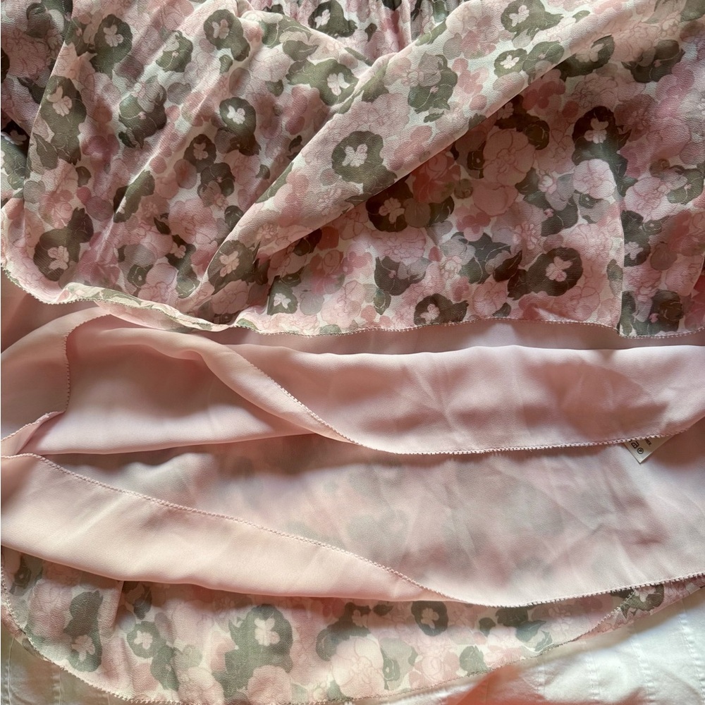 Aritzia Wilfred Daydreamer mini dress in exclusive floral pink/green (small) - Picture 7 of 13